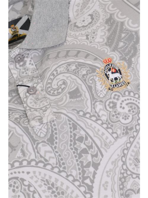 Polo Abarth in cotone stretch stampato Grigio JOHNNY LAMBS | ABARTH920